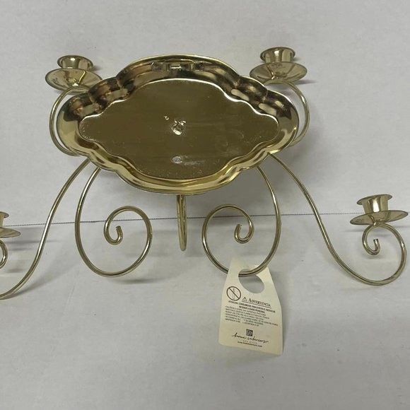 Home Interiors Gold Metal 5 Arm Candelabra Wall Sconce Candle Holder HOMCO~~ - Picture 4 of 5